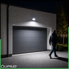 Halogen naświetlacz LED 50W zewnętrzny lampa z czujnikiem ruchu Garaż reflektor IP44 6000 lm zimne białe światło 6500 K