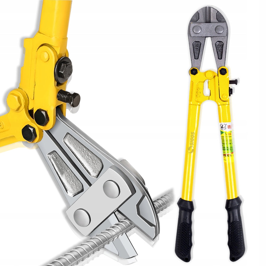 NOŻYCE SZCZYPCE DO CIĘCIA STALOWYCH PRĘTÓW DRUTU ŁAŃCUCHÓW 18" 450mm obcinak do metalu, do prac warsztatowych i