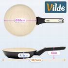 Patelnia granitowa do smażenia duszenia vilde creamtica gaz indukcja 20 cm tradycyjna 45 mm /Wzór