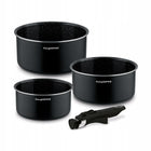 Zestaw garnków z odpinaną rączką na GAZ Konighoffer Spinel Black 4 el aluminiowe naczynia non-stick do kuchni