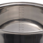 GARNEK DUŻY kocioł stalowy 8,5L GAR na rosół bigos GAZ INDUKCJA KAMILLE nierdzewny 24 cm bez powłoki do gotowania zup i