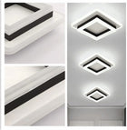 LAMPA SUFITOWA LED PLAFON PODTYNKOWY CZARNA KWADRAT NOWOCZESNY 24W 6500K oprawa metalowa do pokoju 1 punkt zintegrowane