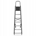 Drabina aluminiowa stalowa domowa higher 7 stopni 150 kg mocna podest 140 cm, wysokość robocza 3,4 m, do malowania i