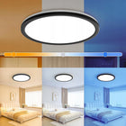 Lampa sufitowa LED plafon panel natynkowy okrągły mocny 24W pilot 29cm duży oprawa do salonu i sypialni, wielobarwne