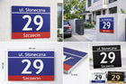 Tabliczka adresowa PCV 40×30 cm – numer na dom, Kreator zaprojektuj sam oznaczenie posesji, szyld elewacyjny, płyta o