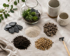 Zestaw XXL Las w Słoiku Szkle premium Podłoże Kamienie Mech Korzeń DIY 15w1 terrarium roślinne, mini ogród, dekoracja