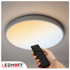 Lampa sufitowa Plafon LED ściemnialna 60cm Biały panel okrągły pilot duża oprawa do salonu i sypialni, regulacja