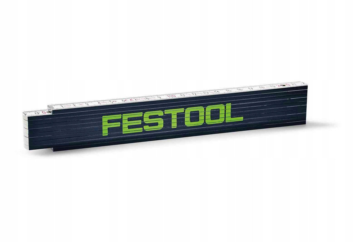 Festool Miarka składana MS-2M-FT1 - 201464 Miara drewniana 2m 10 członów metrówka stolarska, przymiar do pomiarów i