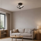 Lampa Sufitowa 28W LED Nowoczesna Czarna Żyrandol Plafon Supeł LOFT aluminiowa oprawa wisząca, 1 punkt świetlny