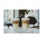 VIALLI 6x SZKLANKI KUBKI TERMICZNE DO KAWY LATTE HERBATY DRINKÓW 300ml cappuccino, szkło z podwójną ścianką, bezbarwne