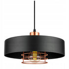 Lampa wisząca LEDLUX LX1127 1 -punkty światła E27 czarna metalowa oprawa do salonu, jadalni i kuchni, klosz 20 cm