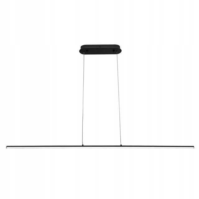 Lampa sufitowa wisząca 120cm 4000K LED żyrandol czarny Mocne jasne światło oświetlenie do salonu, nowoczesna oprawa aluminiowa 20 w
