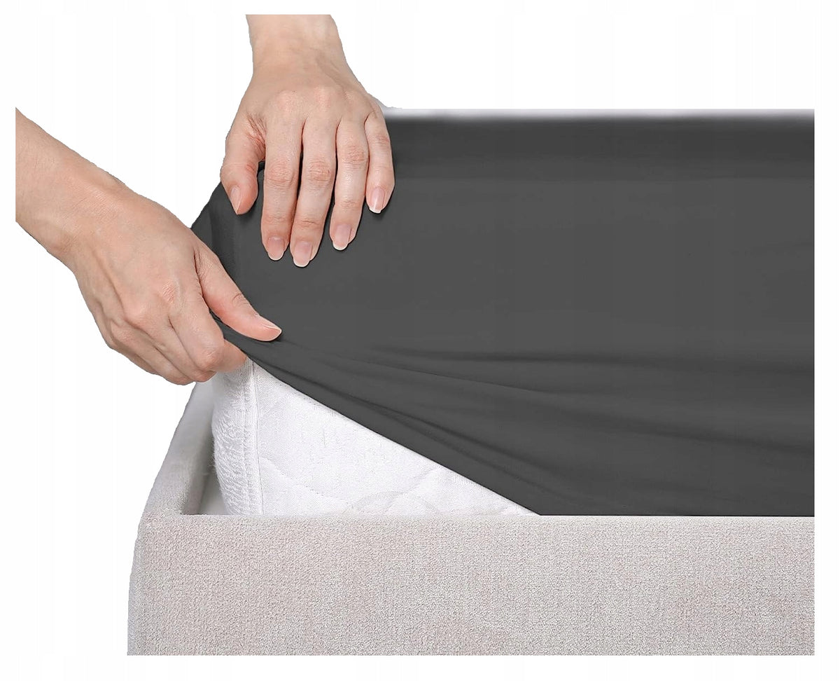 Prześcieradło z gumką bawełna jersey 160x200 bawełniane grube różne kolory na materac do 30 cm, certyfikat oeko-tex