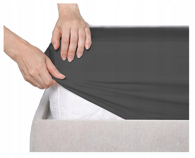 Prześcieradło z gumką bawełna jersey 160x200 bawełniane grube różne kolory na materac do 30 cm, certyfikat oeko-tex Standard 100