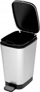 Kosz na śmieci 35 L KIS Chic Bin M, Steel pojemnik kuchenny jednokomorowy srebrny
