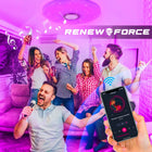 Plafon LED lampa RGB sufitowa głośnik bluetooth pilot aplikacja barw CCT oświetlenie do salonu, sypialni i pokoju