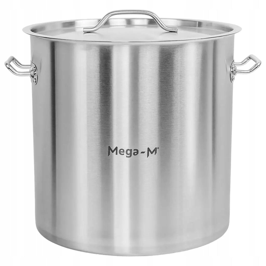 GARNEK GASTRONOMICZNY Z POKRYWKĄ Na Indukcję Gaz STAL NIERDZEWNA 50L 40x40 kocioł restauracyjny, kuchnia ceramiczna i