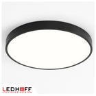 Plafon LED lampa sufitowa duża 50cm okrągła czarna Panel mocny do pokoju oprawa oświetleniowa, zintegrowane źródło