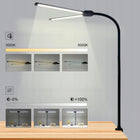 Lampka Biurkowa LED Na Biurko Szkolna Lampa Kreślarska do Biura 14W CCT ściemniana, z zaciskiem, czarna, 82 cm