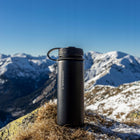 Butelka termiczna termos na herbatę Wessper B3 Thermosteel 500 ml ze słomką pojemnik na napoje czarny, do mycia w