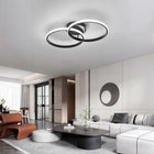 Żyrandol czarny lampa wisząca z funkcją ściemniania, pilot, nowoczesny styl, do sypialni, 38W plafon LED okrągły 55 cm