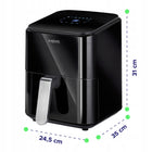Frytkownica beztłuszczowa air fryer 4,5 l duża czarna MPM MFR-11 czarny