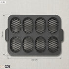 Forma blacha do pieczenia bułek silikonowa perforowana non-stick na 8 szt foremka na domowe pieczywo, 24 x 34 cm