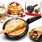 Naleśnikarka elektryczna szybka patelnia do naleśników bez użycia tłuszczu do crepes, placków i pancakes, 20 cm