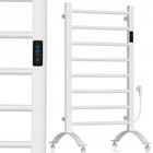 GRZEJNIK ELEKTRYCZNY ŁAZIENKOWY DRABINKA ŚCIENNY STOJĄCY TERMOSTAT 200W 500 mm 905 mm grzewcza biały