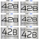 Tabliczka adresowa z numerem domu Adresem Tablica Numer Na Dom 30x20 cm ALU oznaczenie posesji, szyld elewacyjny