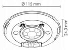 Czujnik ruchu sufitowy ultra płaski LED PIR czujka zmierzchu 360° natynkowy automatyczny włącznik oświetlenia do lamp
