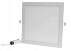 Panel LED podtynkowy plafon sufitowy 24W / 3 barwy kwadratowa lampa biała 29x29 cm, zintegrowane źródło światła