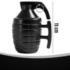 Solidny kubek granat z zawleczką czarny prezent dla niego taty żołnierza plastikowe naczynie do napojów 280 ml