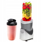 Blender kielichowy do smoothie koktajli 1200W 4 bidony butelki 4w1 srebrny