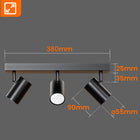 Oprawa Halogenowa 3X GU10 Lampa Sufitowa Natynkowa Ruchoma SPOT Kinkiet plafon prostokątny czarny 38 cm do pokoju