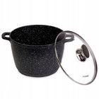 Garnek wysoki marmurowy 10l tradycyjny kociołek z pokrywką indukcja kamille aluminiowy 28 cm do zup, bigosu i gulaszu