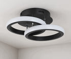 Lampa sufitowa LED Żyrandol Ring 20W 2000 lm Plafon Okręgi SuperLED oprawa wisząca czarna aluminiowa do salonu kuchni