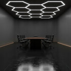 Hexagon Lampa LED 419x301 cm XXL Sufitowa Panel Oświetlenie Do Garażu plafon geometryczny, oprawa warsztatowa, zimna