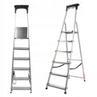 Drabina aluminiowa domowa 6 stopniowa składana półka + HAK produkt polski do malowania, podest 118 cm, zasięg pracy