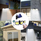 Lampa solarna LED COB 3W1 czujnik ruchu pilot panel zewnętrzny mocna reflektor naświetlacz 800 lm 6500 K zimne białe