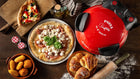 Piec do pizzy ariete 909 kamień 400°C + NÓŻ do pizzy + ebook 0 l 1200 w czerwony