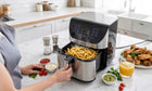 Frytkownica beztłuszczowa AIR fryer frytownica electo 2000W 14 programów 8l srebrny/szary