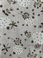 Obrus plamoodporny na stół do kuchni i salonu 140x220cm efekt lnu-dmuchawce serweta bawełniano-poliestrowa, nakrycie