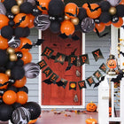 Balony Girlanda Baner Dekoracja Zestaw Ozdób na Halloween 88 ELEMENTÓW na imprezę, przyjęcie tematyczne, mix wzorów