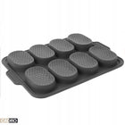 Forma blacha do pieczenia bułek silikonowa perforowana non-stick na 8 szt foremka na domowe pieczywo, 24 x 34 cm
