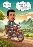 Karykatura A4 ze zdjęcia prezent rocznica urodziny dzień nauczyciela + rama portret personalizowany rysunek dekoracja
