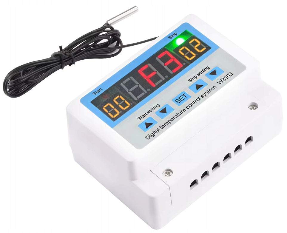 Cyfrowy termostat automatyczna regulacja 30A dużej mocy 5000W W3103 regulator temperatury, sterownik do ogrzewania