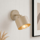 Kinkiet ścienny Lampa Ruchoma wewnętrzna E27 LED Beżowy Kaszmir oprawa regulowana do salonu i sypialni, metalowa