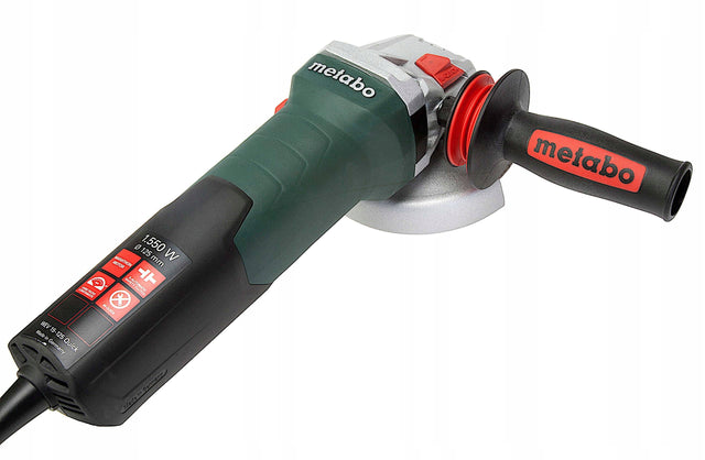 Szlifierka kątowa 1550W 125mm regulacja obrotów WEV 15-125 Quick Metabo flex do cięcia i szlifowania, 230 V, wymiana tarcz bez klucza, waga 2 kg