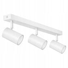 Lampa sufitowa kinkiet LED 3xGU10 biała regulowana spot oprawa kierunkowa metalowa 3-punktowa do salonu kuchni korytarza